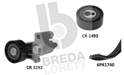 BREDA LORETT V formos rumbuotas diržas, komplektas KCA0017